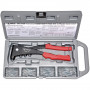 Нитачка за поп нит ръчна KARAT HR - 11 Tool Kit, 2.4 - 5 мм