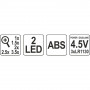 Часовникарски лупи + LED YATO YT 73840, двойна леща, 1x, 1.5x, 2x, 2.5x, 3.5x