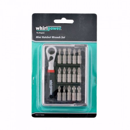 Комплект битове и мини тресчотка 1/4" WhirlPower, 32 части