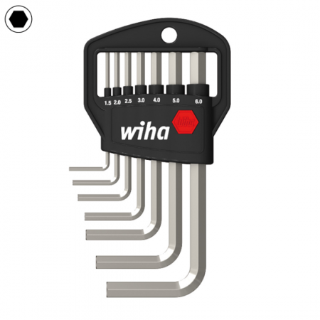 Комплект Г-образни ключове WIHA, SW 1.5 - 6, 7 части