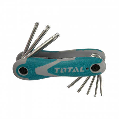 Сгъваем комплект TORX ключета TOTAL, CrV, T9 - T40 мм