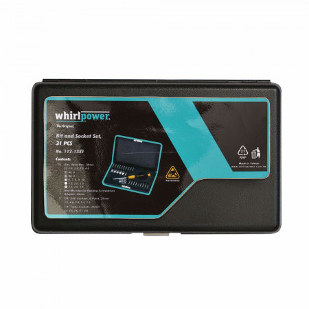 Комплект отвертка и битове WhirlPower, Antistatic, 31 части