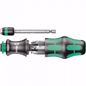 Отвертка с бит държач WERA, 1/4", SL, PH, PZ, 6 бита