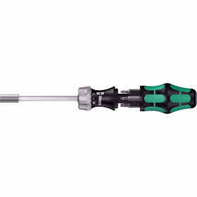 Отвертка с бит държач тресчотна WERA,1/4", 6 части