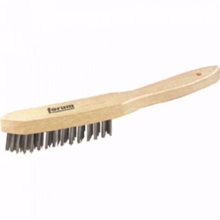 Телена четка с дървена дръжка FORUM, INOX