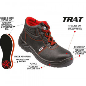Работни обувки високи YATO TRAT, S1, SRA