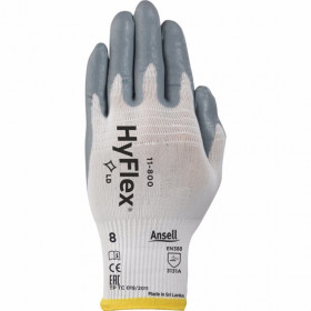 Ръкавици ANSELL, HyFlex 11-800, монтажни, сиво - бяло