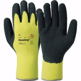 Ръкавици HONEYWELL, Stone Grip, латекс, акрил, жълто - черно