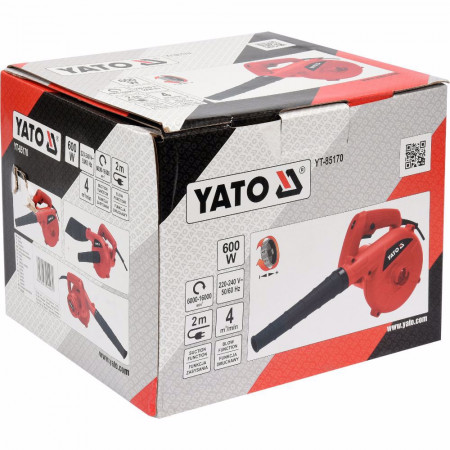 Електрически издухвател - прахосмукачка YATO 85170, 600 W