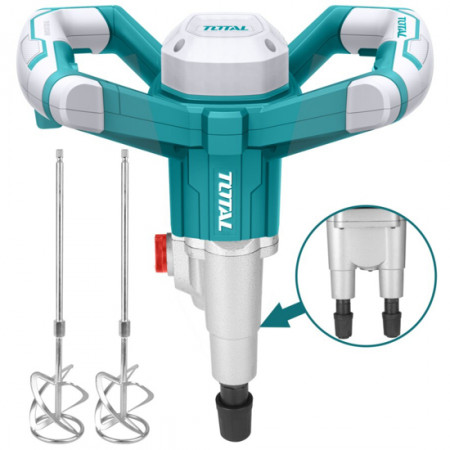 Миксер за строителни смеси, двоен, TOTAL Industrial, 1800 W