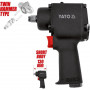 Пневматичен ударен мини гайковерт YATO 09513, 1/2", 680 Nm