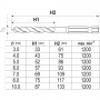 Комплект свредла за дърво YATO YT 33873, 3 - 10 мм, HEX, 7 части