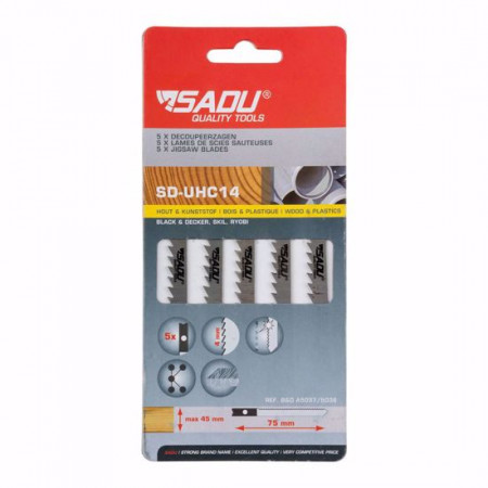 Нож за прободен трион, SADU, SD-UHC14, 5 броя
