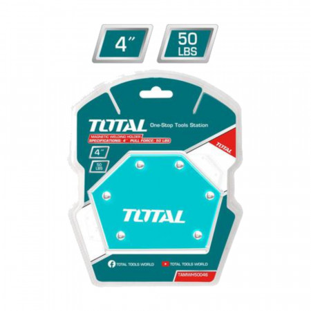 Магнитен ъгъл за закрепване TOTAL, 50 Lbs (22.68 кг), 178 х 90 х 17.2 мм