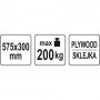 Транспортна платформа YATO, шперплат, 4 колела, 575 х 300 мм, 200 кг