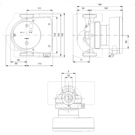 GRUNDFOS MAGNA1 32-120 /180/ /99221281/