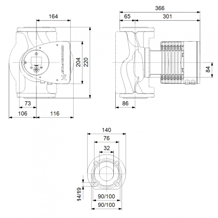 GRUNDFOS MAGNA3 32-120F /97924259/