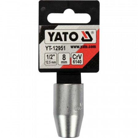 Адаптер за битове YATO, 1/2" x 8 мм, блистер