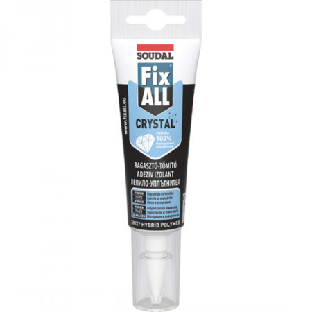 Универсално лепило SOUDAL, FIX ALL Crystal, 125 ml