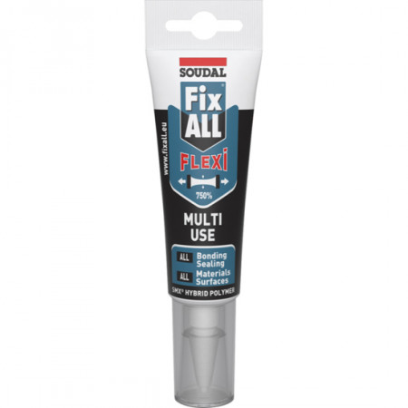 Универсално лепило SOUDAL, FIX ALL Flexy, бял, 125 ml