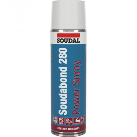 Контактно лепило SOUDAL Soudabond 280 Power Spray, 500 ml