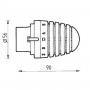 Термостатна глава за радиаторни вентили M30х1,5мм, бяла HERZ DE LUXE 1923044