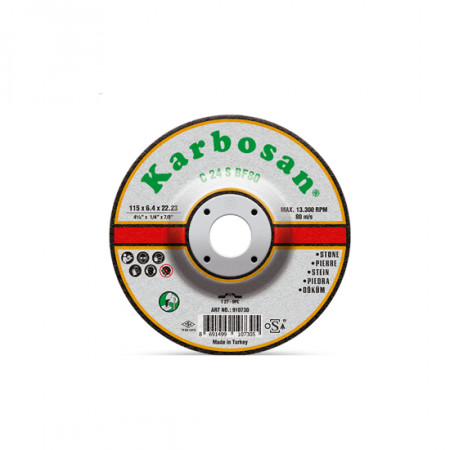 Диск за шлайфане на чугун, изпъкнал, KARBOSAN C24S