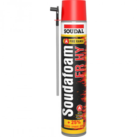 Огнеупорна монтажна пяна Soudal FR HY, ръчна, 750 ml