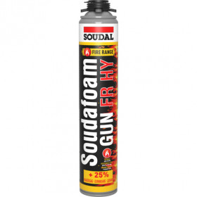 Огнеупорна монтажна пяна Soudal FR HY, пистолетна, 750 ml