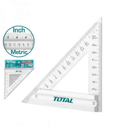 Измервателен триъгълник TOTAL, inch/metric