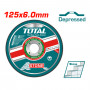 Диск за шлайфане на камък TOTAL INDUSTRIAL, изпъкнал, Ф 125 x 6 x 22.2 мм