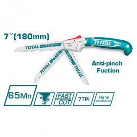 Сгъваем градински трион TOTAL, 7 TPI, 180 мм