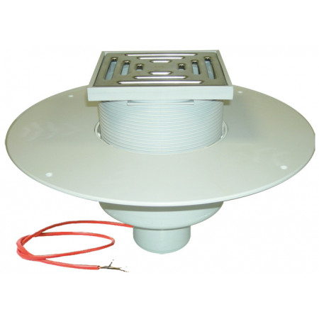 Воронка DN110 с PVC-маншет и вграден нагревател (10-30W/220V), с решетка