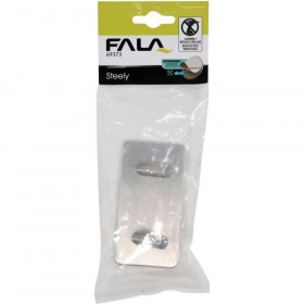 Закачалка FALA STEELY, двойна, самозалепяща, Inox