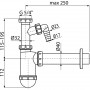 Сифон за мивка PP бутилков 11/4″ DN40мм розетка и щуцер ALCADRAIN A43P