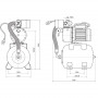 Хидрофорна самозасмукваща помпена система WILO JET HWJ 203 X EM 50L 2951120
