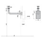 Сифон за мивка спестяващ място месинг тръбен 11/4″ DN32мм розетка, хром ALCADRAIN A438