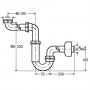 Изнесен тръбен сифон за мивка ф32х11/4 VIEGA V2 606220