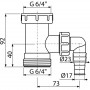 Преходник с щуцер за сифон за мивка PP DN40мм 11/2″ 17-23мм ALCADRAIN A30