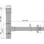 Сифон за мивка месинг бутилков 11/4″ DN32мм розетка, хром ALCADRAIN DESIGN A402