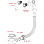 Преливник гъвкъв за сифон за мивка PP DN50/35мм L418мм, бял ALCADRAIN A328B