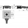 Подов сифон със странично оттичане ф40мм с фланец и воден затвор, без решетка! 102х102мм ALCADRAIN APV110