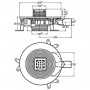 Подов сифон ф50мм със странично, нер. решетка 100х100мм, фланец за обмазна хидроизолация и воден затвор, дебит 1л/мин. VIEGA ADV