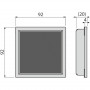 Решетка за вграждане на плочка за подов сифон 92х92х20мм неръждаема стомана ALCADRAIN MPV016