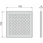 Решетка за подов сифон 102х102х4мм неръждаема стомана ALCADRAIN MPV014
