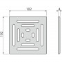 Решетка за подов сифон 102х102х4мм неръждаема стомана ALCADRAIN MPV012