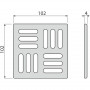 Решетка за подов сифон 102х102х4мм неръждаема стомана ALCADRAIN MPV011