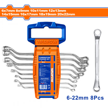 Комплект гаечни ключове лула WADFOW, SW 6 - 22 мм, 8 броя