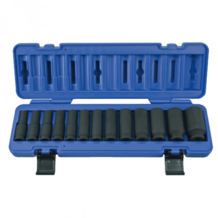 Комплект удължени ударни вложки LICOTA, 1/2", 13 части