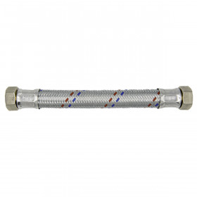 Гъвкава връзка за вода FLEXITUB, с неръждаема нишка  ГИГАНТ 1/2"Ж-1/2"Ж